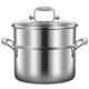 HZIB 316 stainless steel double-bottom steamer instant noodle pot small soup pot multi-function induction cooker gas vent 316 double-layer steamer 22cm