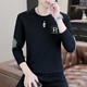Edcofgivensi runder Nacken Langarm T-Shirt für Männer Frühling, Herbst und Winter Neues Sweatshirt für Männer Jugendmodet trendy Herren-Top-Basis-Shirt ohne Fleece 9901-Green Regular L Größe (105-125jin [Jin gleich 0,5 kg]))