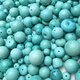 Drjefun1517m mm de porcelana azul de porcelana Turquoise cuentas redondas solas cuentas sueltas de jade antiguo material de tabla de clavija de clavija de soporte de soporte de soporte marrón marrón