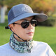 Jing Chengxia Big Brim Hat Hat à vélo masculin Hat à vélo extérieur chapeau de pêche au chapeau de pêche Big Brim Too Sun Protection Chapeau respirant Tempérament marine bleu marine (90% des clients choisissent) ajusté (55-60 cm)