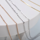 Beiyou 18k gold necklace women's rose gold pin chain gold cross chain au750 color gold necklace women's clavicle chain 18K gold 2g45cm