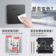 
DELIXI switch socket panel CD821 matte black concealed switch panel 86 type wall open with USB computer socket oblique five-hole socket