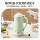 Midea mini soymilk machine, small wall-breaking cooking machine, electric kettle, 0.6L small capacity, 1-2 people, fully automatic cleaning, no cooking, no filtering DJ06B-AB01