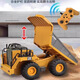 Symper Control remoto Aleación Volgada Volgada Volgada Simulación de camión de transporte Excavador de camiones de transporte Niños Electric Toy Car Boy Camión volquete de 9 vías [Versión de aleación] Una batería recargable