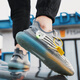 Aizunshi Putian Herrenschuhe Sommer atmungsaktiv 2025 Neue Fliegerknitsport- und Freizeit -Maschenschuhe Mesh leiten Kokosnuss vielseitige trendige Schuhe Denim Blue 42 (260 mm)