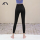 Aixiabu Women's Yoga Pants Autumn and Winter Style Mid-High Waist High Elasticity Comfortable Shaping Butt Lifting Sports Fitness Pants Tight Pilates Pants X33123NSM Black/Lycra Brushed XL