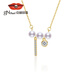 Jingrun Pearl Pendant Yueran S925 Silver Freshwater Pearl Pendant Round Versatile Necklace Self-Wear Birthday Gift 4-5mm39+5cm