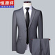 Hengyuanxiang suit men's business work professional formal wear groomsmen wedding three-piece suit men's suit casual men's 502 gray two-button (suit) 170 recommended 105-120 Jin Jin equals 0.5 kg
