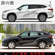 Cang plastic is suitable for the 2022 fourth-generation Highlander car stickers, pull-up crowns, new personalized steam paper dynamic HLD05Z gray KK material