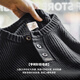 Maden Workwear American retro knitted Henry shirt Ami Khaki vertical striped pullover sweater men's spring black XL