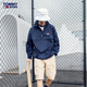 Tommy Hilfiger men's windproof waterproof zipper half lantern portable storage outdoor sports hooded fit jacket 15906 Khaki AB4 XS