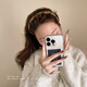 Youfang autumn and winter Maillard high-end woolen plaid thin hair hoop women's new face wash headband temperament and versatile hair hoop for going out coffee color plaid hair hoop 1 pack