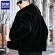 ROMON 2026 new mink velvet winter fur one-piece hooded stand-up collar mink fur whole mink Haining fur coat for men stand-up collar 50 100-115Jin Jin is equal to 0.5 kg