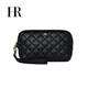 HR Helena bag women's clutch bag mobile phone bag first layer cowhide rhombus hand bag clutch bag birthday gift black