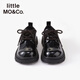 Little MO&Co. Children's Clothing 25 Spring New Style British Style Black Small Leather Shoes for Boys and Girls KBE1SHS006 Black 32 Inner Length 21cm