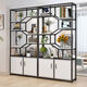 Wen Xinfu iron screen office partition cabinet storage rack industrial style living room storage cabinet display cabinet entrance entrance bookshelf black shelf%23%23 Fritillary white cabinet 0 length * 0 width 0 size by customer service