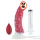 INS manuel compresser et pulvérisation d'eau pulvérisation animal fantaisie petit loup chien simulé pénis et anus féminin branche des pièces intimes et un nettoyage spécial N5009 Hellfire Color + Syringe