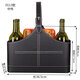 Huixiang Storage Basket Leather Gift Basket Portable Basket Fruit Red Wine Gift Basket Gym Personal Training Special Large Tool Basket Black 0113 Medium Size