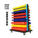 XMSJ Custom Tool Rack Tool Regal Regal Storage Rack Doppelseitiges mobiles Display Rack Workshop Sorting Rack Material Rollenscheibe D71-Double-Sided Dreischicht Mobile 960*610*15601