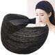 Dai Shilin DSL short hair headband to keep hair in transitional period artifact to keep long hair and keep hair in awkward period for women to cover white hair headgear to cover hairband black crystal gauze headband