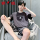 Yalu Youth Pyjamas Herren Sommer Pure Cotton Shorts und Plus Size-Anzug New Style Student High-Wert-Kleidung Home Kleidung HD9928 L [95-125jin [Jin ist 0,5 kg]]
