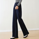 Betu women's new winter jeans versatile high-waisted slim straight wide-leg pants for women 2311T55 dark denim blue M