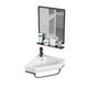 Triangular washbasin corner washbasin washbasin triangular basin washstand small all-in-one bathroom mini 38 triangle bracket basin with faucet mirror