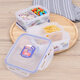 Lock Lock (LOCK/LOCK) plastic partition fresh-keeping box sealed four-sided locking bento box large capacity microwave oven plastic lunch box HPL826C-3 partition 2.6L