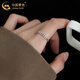 CHINA GOLD 925 silver lucky copper coin ring Qianduoduo transfer money string Valentine's Day birthday gift for girlfriend and wife Retro-coin ring s925 silver heart-beating limited gift box
