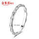 Jin Duoxi Pt950 platinum ring women's bamboo tail finger ring simple and exquisite platinum little finger ring New Year gift for girlfriend No. 16 bamboo ring 1.6-1.7 grams