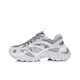 
FILA running shoes fish bone retro dad shoes classic kick men and women couple shoes lightweight sports heightened canvas shoes small white shoes 1RM02723H_050 36.5 (230mm)