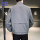 ROMON Jacket Men's Autumn and Winter Casual Jacket Men's Trendy Loose Versatile Top Clothes Men's Dark Gray XL