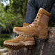 Neue braune Kampfstiefel mit ultraleichter Seite Reißverschlusstraining Leder wasserdichte Kampfstiefel mit Wanderschuhen für Männer im Wüsten-High-Top Outdoor für Männer braune Kampfstiefel (einjährige Garantie) 39
