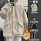 Gxmy four-piece winter Hong Kong style thickened fake two-piece woolen coat for men with American versatile braided rope pants, black jacket + black turtleneck + large rope pants + necklace, plus XL (120-135Jin Jin is equal to 0.5kg)