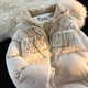 Moon sleeve oversize letter embroidery fake two-piece cotton coat for men and women winter loose ins sweet and cool style street jacket trendy pink [thickened] high quality S size recommended weight 80-95Jin [Jin equals 0.5 kg]