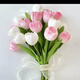 Neue chinesische Stil rote Rosenknospe simulierte rosa Blume Hochzeit Fotografie Fotografie Braut Braut Hochzeit Engagement Haltet Flower Pearl Rose