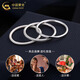 China Gold (CHINA GOLD) S Pure Silver Three Lives Three Worlds Ring Ring for Women Light Luxury High-end Valentine's Day Birthday Gift for Girlfriend and Wife Three Lives Three Worlds Ring Three-piece Set 8 Rings Ancient Method + Nail Sand + Smooth 8 Rings