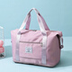 Bona Cloud Travel Bag Backpack for Men and Women Large Capacity Short Distance Portable Travel Bag Luggage Storage Bag One Shoulder Can Tie Rod Sakura Pink
