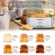 Plumchef 4-slice toaster, defrost/reheat function, removable bread tray, full body stainless steel shell, 1350W, anti-fingerprint and anti-jam