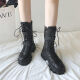 Mei Ben only 20 cm height-enhancing shoes Martin boots cos British style COS special motorcycle boots large size British style showing thin legs upgraded black 38