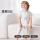 
Betas Children's Pajamas Summer 2025 New Baby Boys Thin Clothes Girls Short Sleeve Uksi Home Clothes