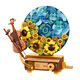 Senbao Bausteine, Blumen, Yanyinyue -Bausteine, Blumenmusik -Musikbox kompatibel mit Lego -Montage -Ornamenten Valentinstag Geburtstagsgeschenk, Blumensprache Sound 4 Packs [1416 Partikel]
