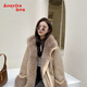 Koia Fur Jacket Women's 2025 Winter New Thick Imitation Fox Fur Splicing Young Fashionable Outer Wear High-end Party Jacket White S Recommended 80-105Jin Jin is equal to 0.5kg Koia Fur Jacket Women's 2025 Winter New Thick Imitation Fox Fur Splicing Young Fashionable Outer Wear High-end Party Jacket White S Recommended 80-105Jin Jin is equal to 0.5kg
