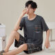 
Palando pajamas men's summer cotton short-sleeved shorts for young students' home clothes loose large size thin middle-aged men's suit H9928 XXXL (recommended 165-185 Jin [Jin equals 0.5 kg])