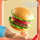 Xidici XI DI QI TOYS Children's Toys Playing House Kitchen Girls Simulated Burger French Fries Model Chewy Le Boys and Girls Birthday Gifts Hamburger 41-piece Set of Two-person Meal [Toys Low Price] Xidici
