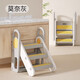 Manlong children's ever-changing handrail stool stool foldable high stool baby sink anti-slip ladder Monet gray