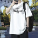 尘行者美式重磅短袖t恤男纯棉夏季宽松上衣服五分半袖学生ins潮牌打底衫 【畅销版 230G短T】T632白色 XL