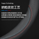 德言保时捷方向盘套macan卡宴taycan帕拉梅拉911/718真皮汽车把套超薄 圆形超薄款【黑色线】不带标