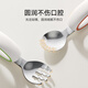 Ying's baby learns to eat fork spoon for babies learn to eat complementary food spoon for children's spoon tableware fork training fork spoon set [with storage box]