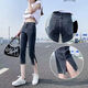 Li shangduo geschnittene Jeans für Frauen im Sommer 2025 Neue hohe Taille Slim Small M Slit Großgröße gerade Line Mid-Hose 6189 Grau L empfohlen 100-15jin [Jin ist 0,5 kg]